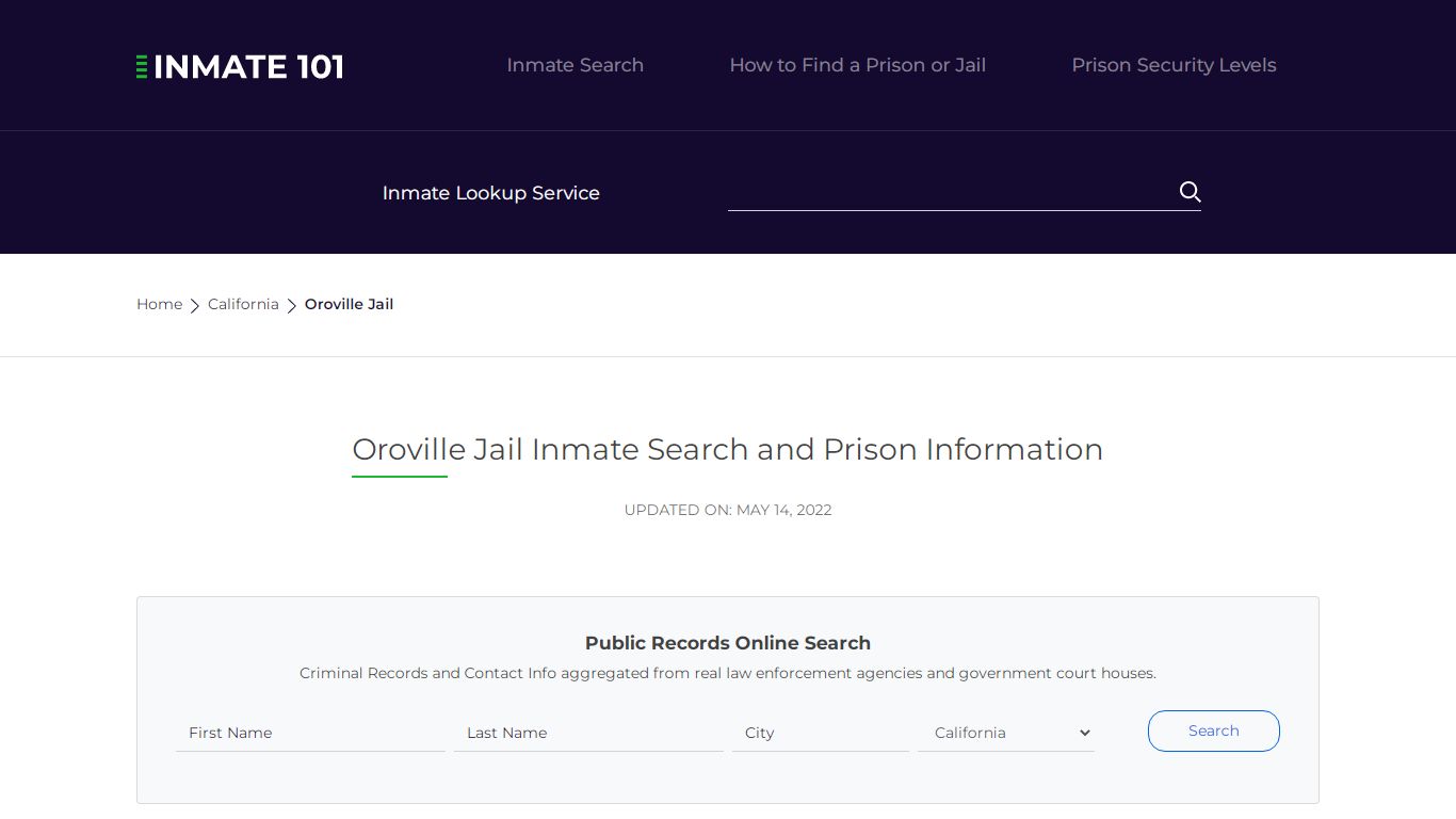 Oroville Jail Inmate Search, Visitation, Phone no ...